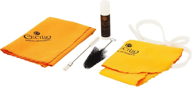 Cecilio Clarinet Care & Maintenance Kit, All in One Accessories Set with Hanky Swab, Mouthpiece Brush, Polishing Cloth, Key Brush, Cork Grease - Image 1